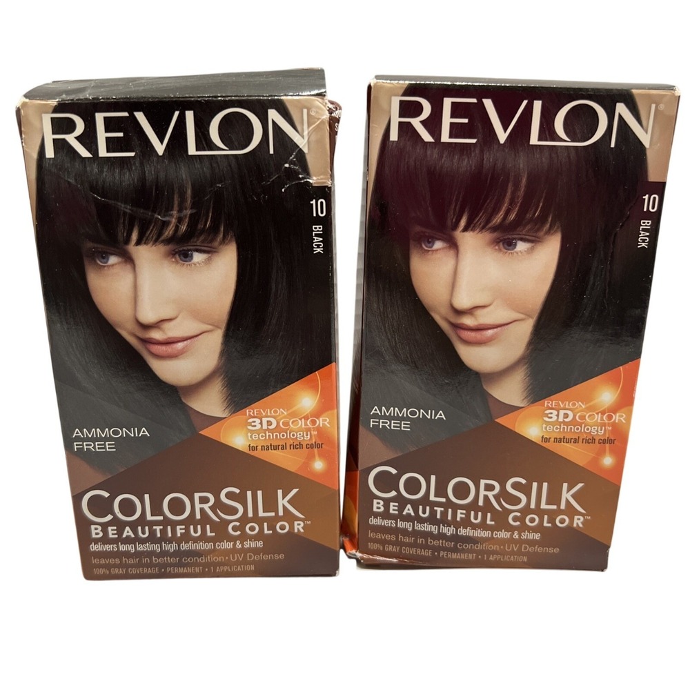 2 Boxes Of REVLON COLORSILK 3D COLOR, 10 BLACK NIOR NERO $$